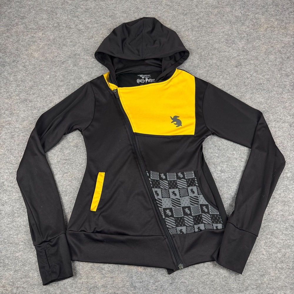 Universal Studios Harry Potter Hooded Jacket Hufflepuff Hogwarts Womens XS